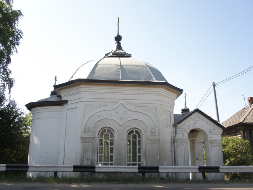 Часовня Александра Невского в Григорьевском, Вологда (Вологда, город, Вологодская область). общий вид в ландшафте, Вид с севера