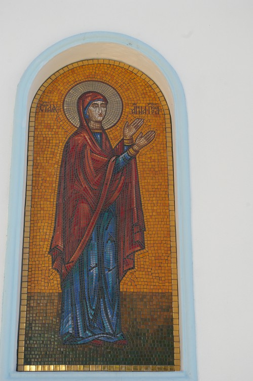 Собор Симеона и Анны, Елгава (Елгавский край, г. Елгава, Латвия). архитектурные детали, Икона слева от входа в церковь.
