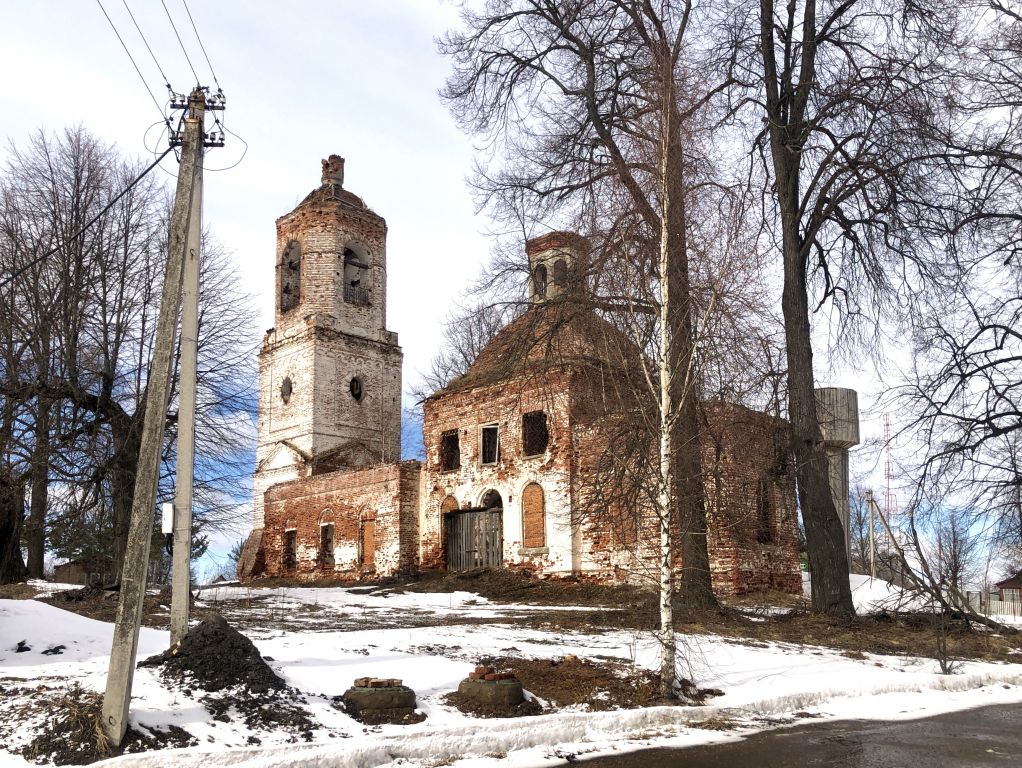 Церковь Николая Чудотворца, Хозниково (Лежневский район, Ивановская область). фасады, Вид с юго-востока