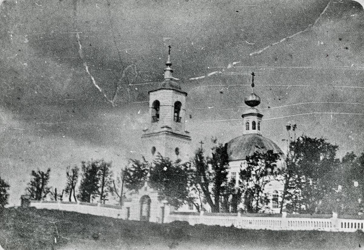 Николаевская церковь. Начало XX века. goskatalog.ru, архивная фотография. Церковь Николая Чудотворца, Хозниково (Лежневский район, Ивановская область)