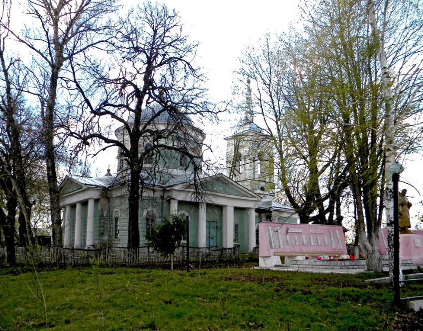 Церковь Николая Чудотворца, Афанасьево (Обоянский район, Курская область). общий вид в ландшафте