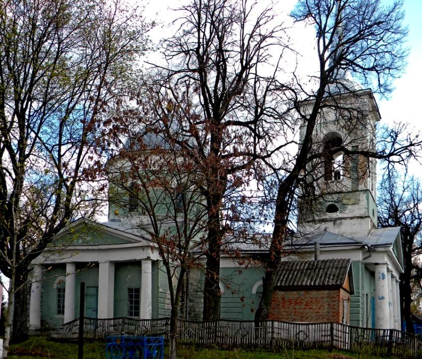 Церковь Николая Чудотворца, Афанасьево (Обоянский район, Курская область). общий вид в ландшафте
