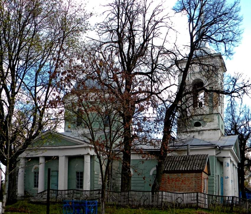 Афанасьево. Церковь Николая Чудотворца. общий вид в ландшафте