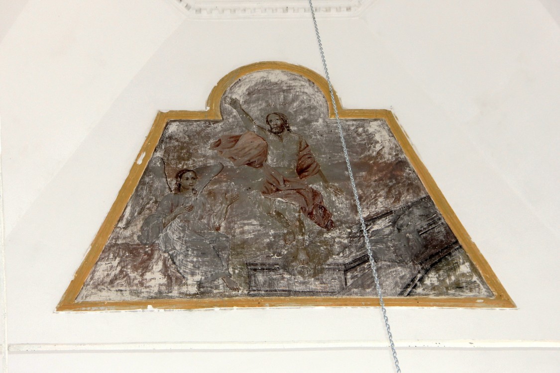 Церковь Зосимы и Савватия Соловецких, Коршик (Оричевский район, Кировская область). интерьер и убранство, Фрагмент росписи холодного храма.