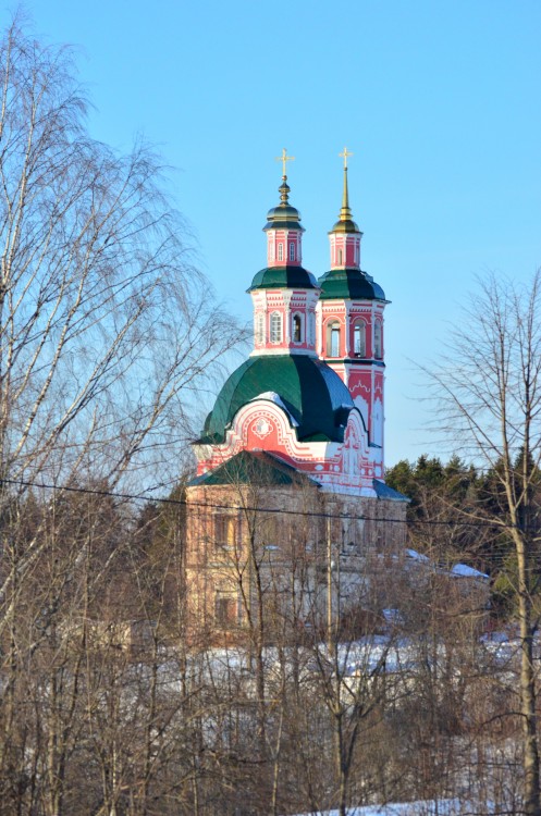 Церковь Спаса Всемилостивого, Вяз (Кирово-Чепецкий район, Кировская область). фасады, Церковь с северо-востока, февраль 2020 г.