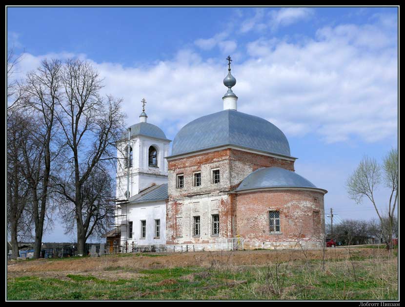 Слепушкино. Церковь Спаса Преображения. фасады