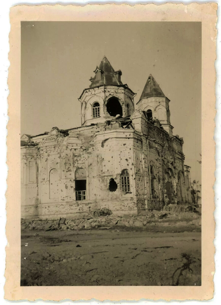 Церковь Георгия Победоносца, Вшели (Солецкий район, Новгородская область). архивная фотография, Вид со стороны алтаря. Фото с аукциона e-bay.de