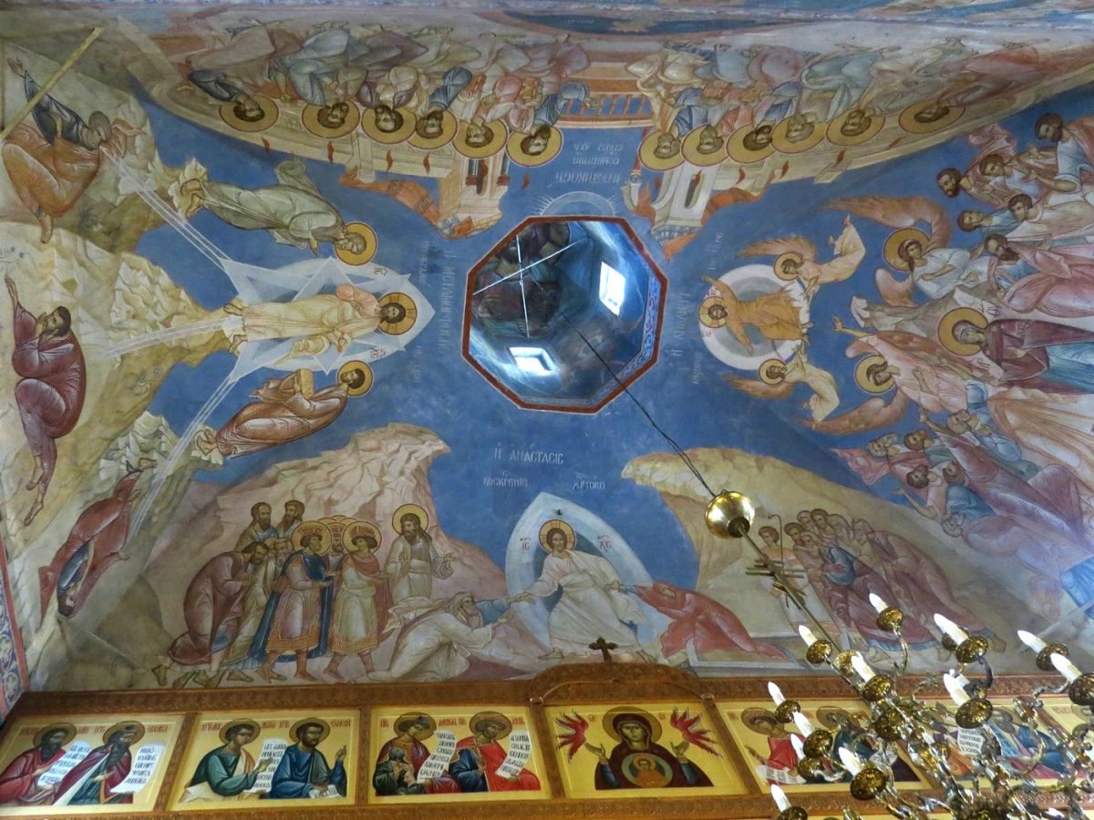 Церковь Успения Пресвятой Богородицы в Демьянове, Клин (Клинский городской округ, Московская область). интерьер и убранство, Роспись сводов