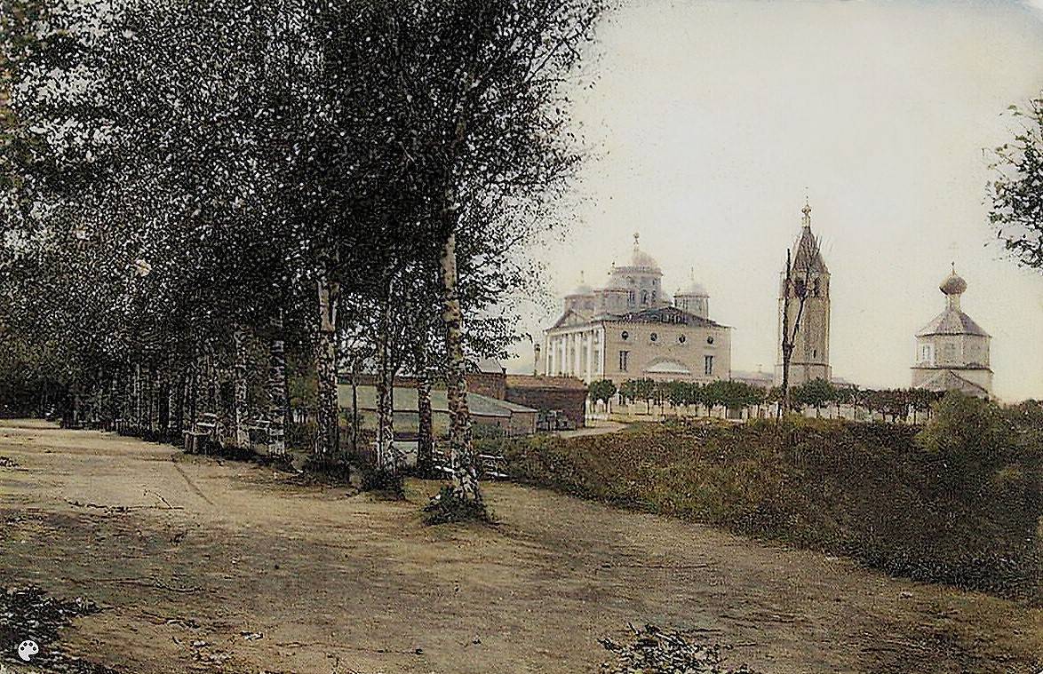 Фотография нач. ХХ в. Приблизительная датировка: 1900-1912 гг. Из собрания Клинского краеведческого музея., архивная фотография. Собор Троицы Живоначальной, Клин (Клинский городской округ, Московская область)