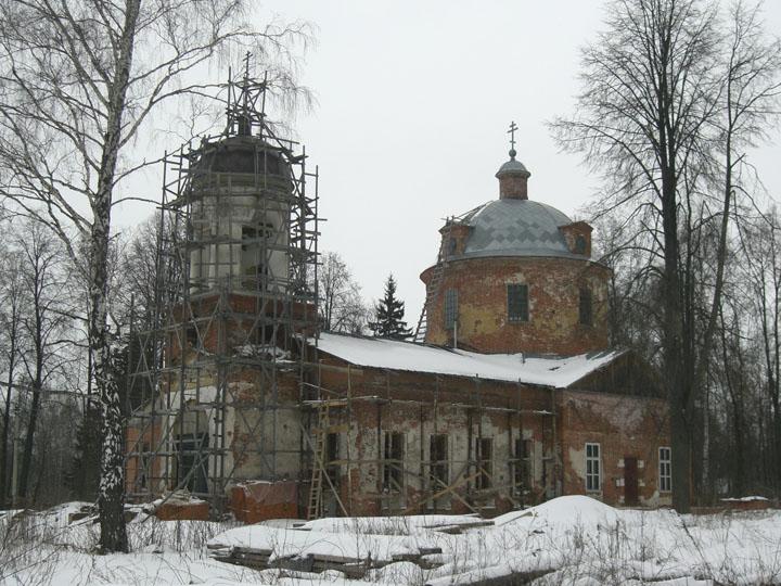 Церковь Казанской иконы Божией Матери, Кленково (Клинский городской округ, Московская область). общий вид в ландшафте