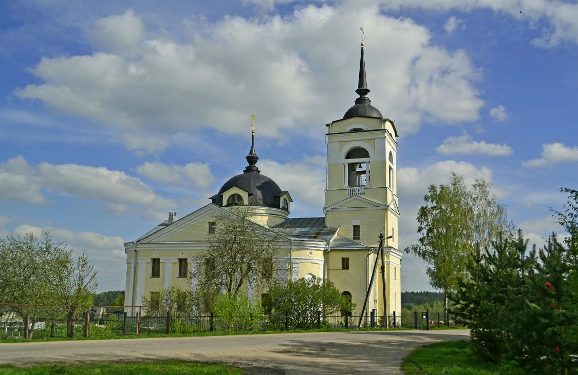 Церковь Преображения Господня, Нудоль (Клинский городской округ, Московская область). общий вид в ландшафте