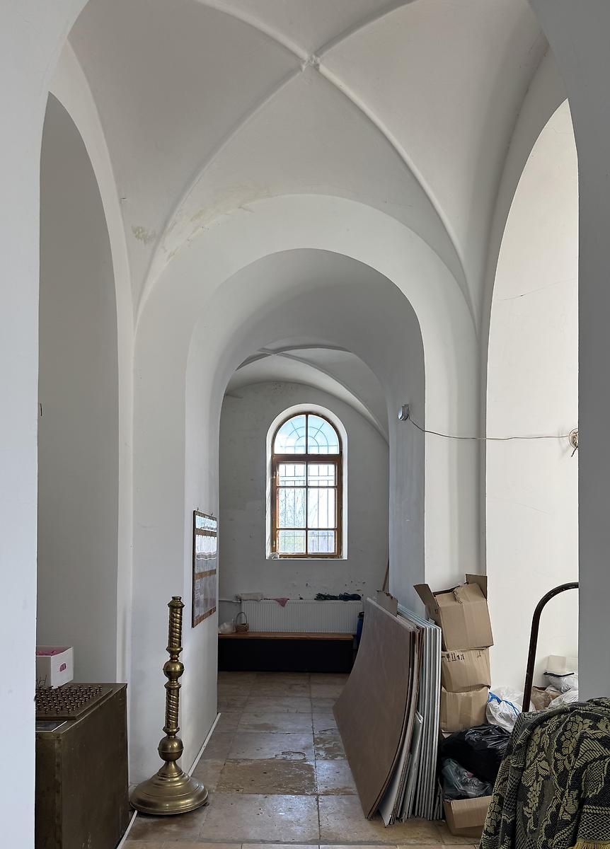 Притвор, интерьер и убранство. Церковь Преображения Господня, Шарино (Нудоль) (Клинский городской округ, Московская область)