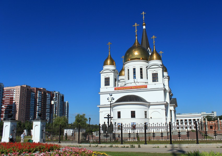 Собор Кирилла и Мефодия на Барбошиной поляне, Самара (Самара, город, Самарская область). общий вид в ландшафте