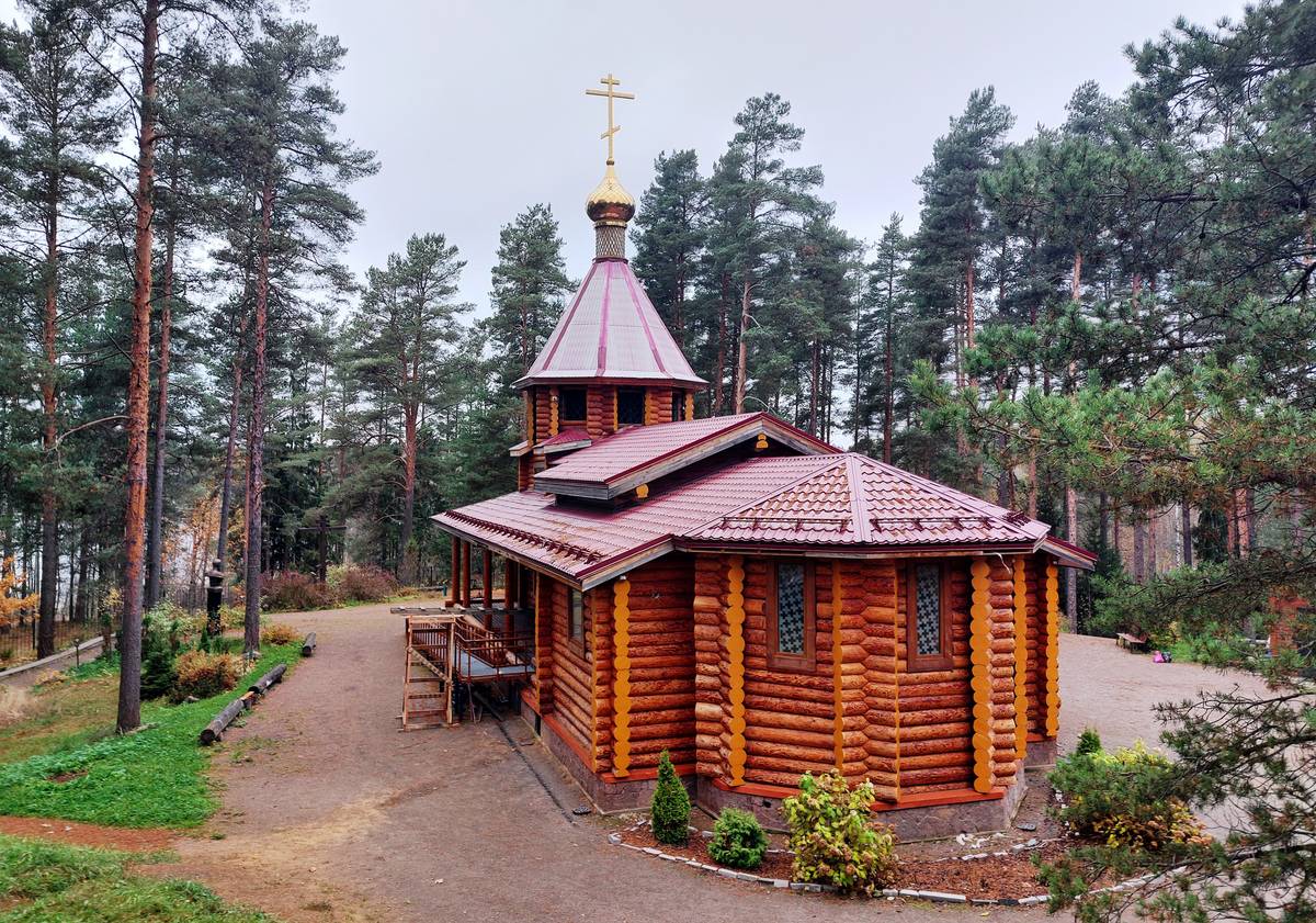 Церковь Царственных страстотерпцев, Раздолье (Приозерский район, Ленинградская область). общий вид в ландшафте