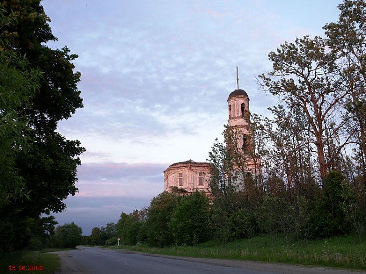 Церковь Рождества Христова, Хабоцкое (Краснохолмский район, Тверская область). общий вид в ландшафте