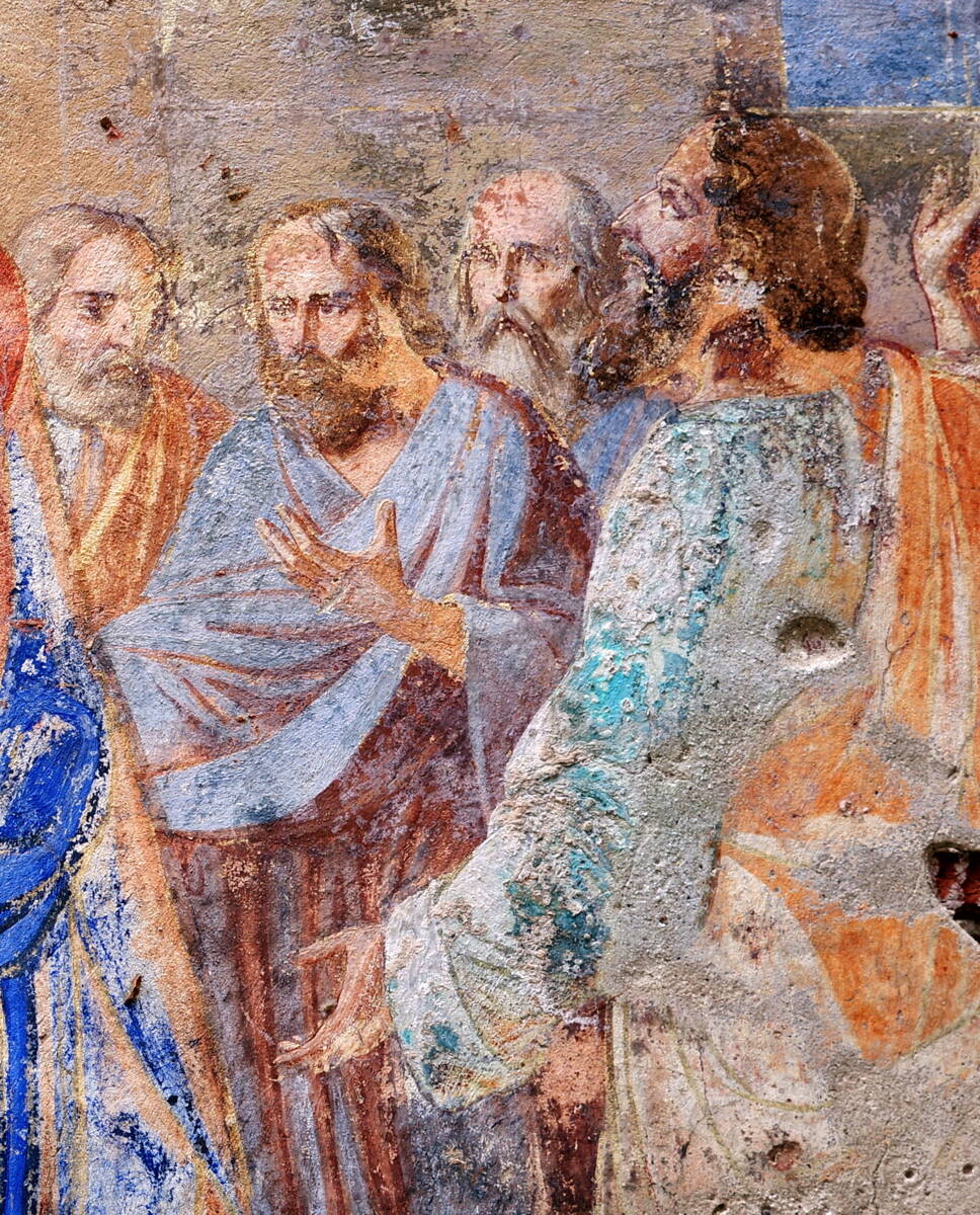Церковь Рождества Христова, Хабоцкое (Краснохолмский район, Тверская область). графика, Роспись основного помещения храма