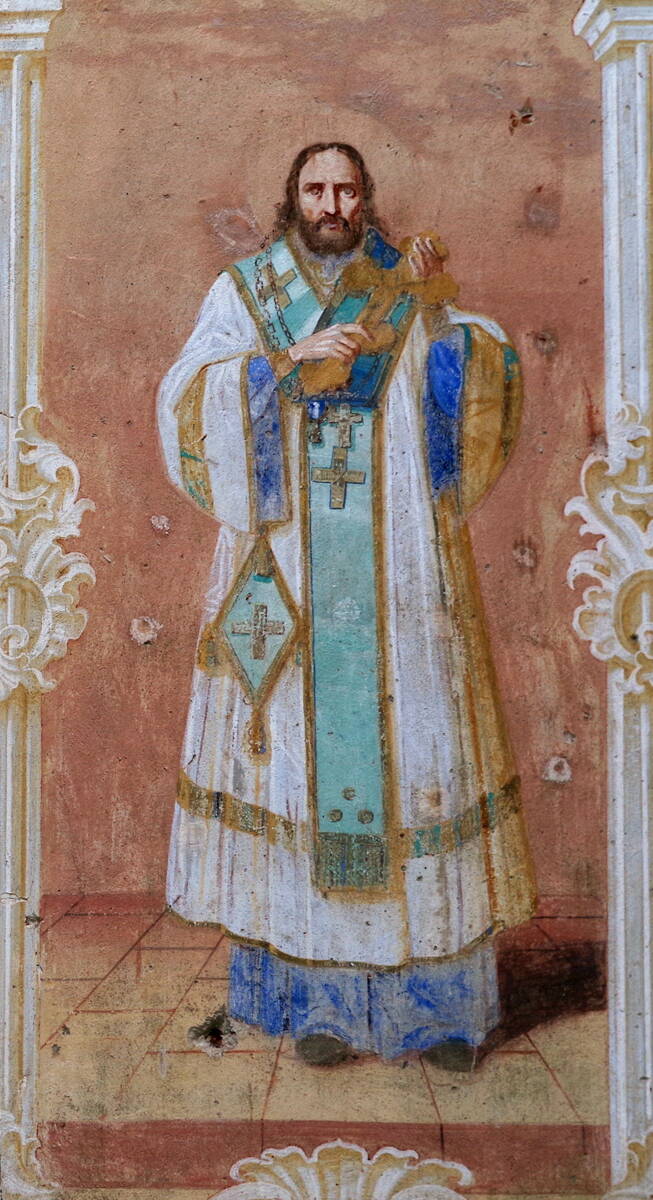 Церковь Рождества Христова, Хабоцкое (Краснохолмский район, Тверская область). графика, Роспись основного помещения храма
