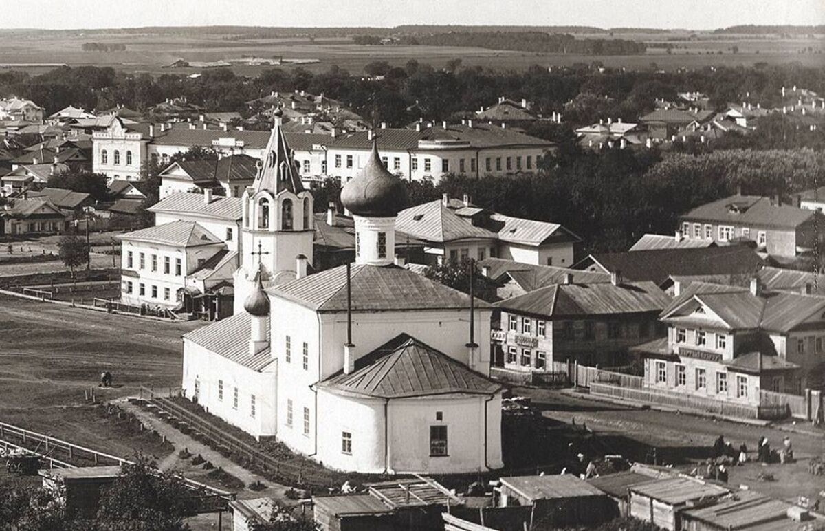 Церковь Казанской иконы Божией Матери на Торгу, Вологда (Вологда, город, Вологодская область). архивная фотография, Фото 1900-х гг. С сайта: https://vologda-mitropolia.ru