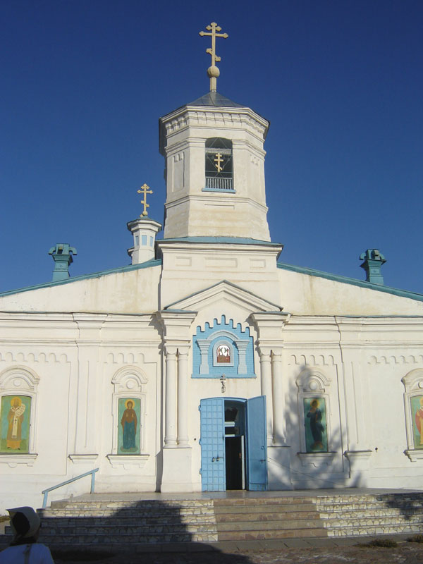 Церковь Преображения Господня, Астрахань (Астрахань, город, Астраханская область). архитектурные детали, Центральный вход. Колокольня
