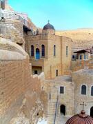 Церковь Собора свв. Архангелов (?), Вид с запада.<br>, Иудейская пустыня, Вади Кедрон, Палестина, Прочие страны