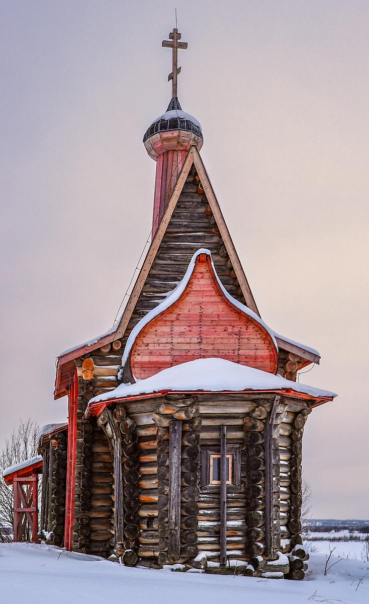 фасады. Церковь Василия Блаженного Ильинско-Чухчеремского погоста, Тарасово (Чухчерьма) (Холмогорский район, Архангельская область)