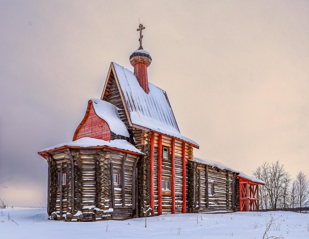 фасады. Церковь Василия Блаженного Ильинско-Чухчеремского погоста, Тарасово (Чухчерьма) (Холмогорский район, Архангельская область)