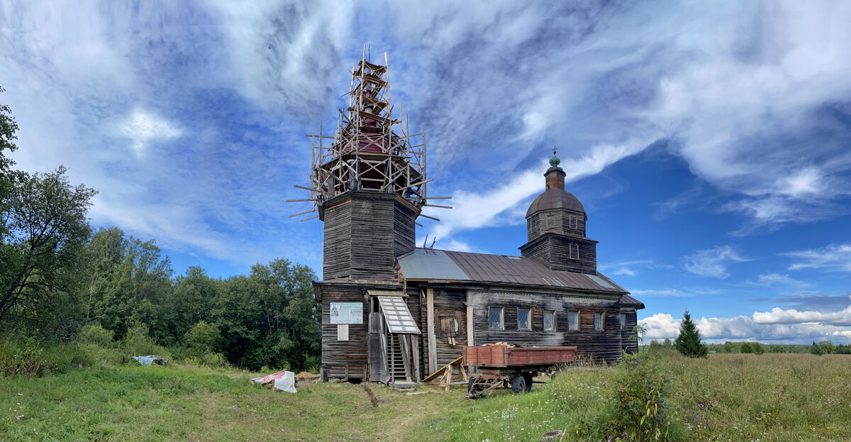Церковь Николая Чудотворца, Чистый Дор (Чистодорский Никольский погост) (Кирилловский район, Вологодская область). фасады, этап работ БФ 