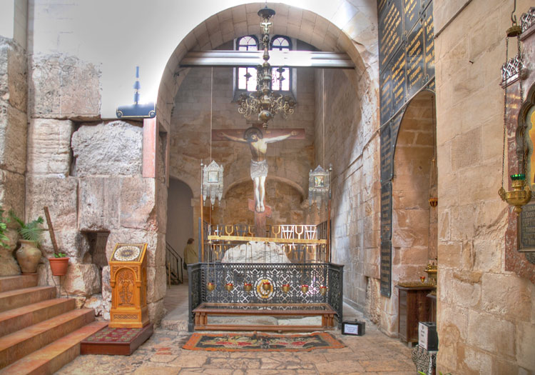 Иерусалим - Старый город. Церковь Александра Невского. интерьер и убранство, Судные врата. Слева - 
