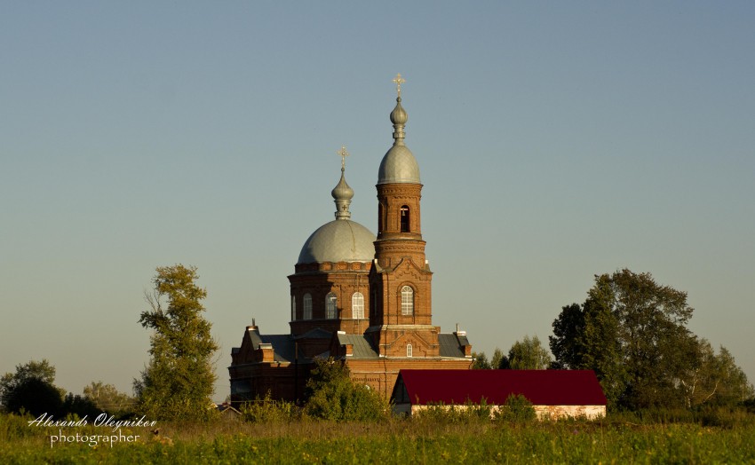 Церковь Воздвижения Креста Господня, Карели (Моршанский район и г. Моршанск, Тамбовская область). общий вид в ландшафте