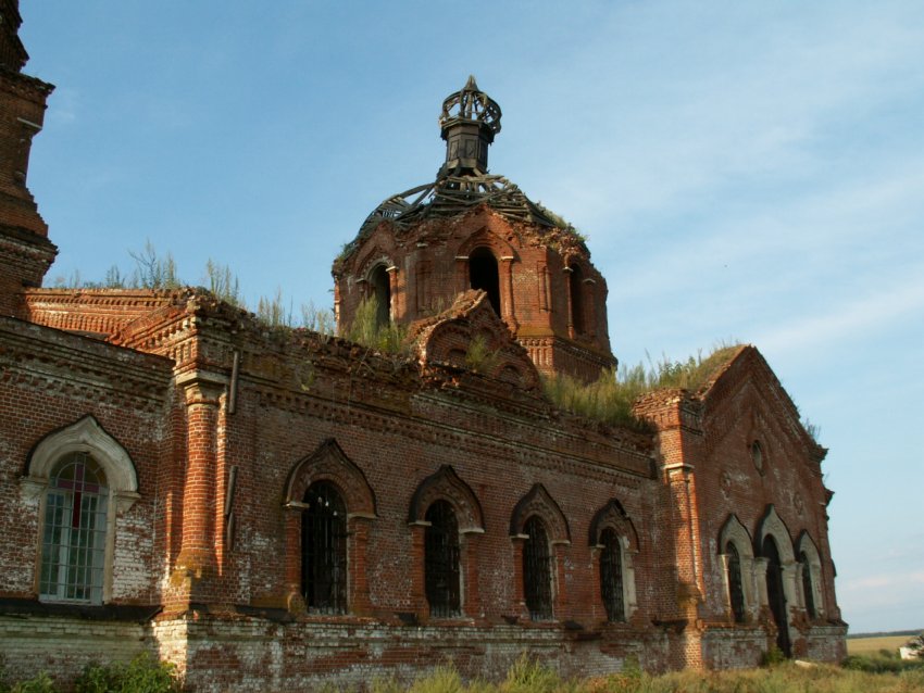 Церковь Троицы Живоначальной, Ваново (Вановье) (Моршанский район и г. Моршанск, Тамбовская область). фасады, Троицкая церковь. Южный фасад.