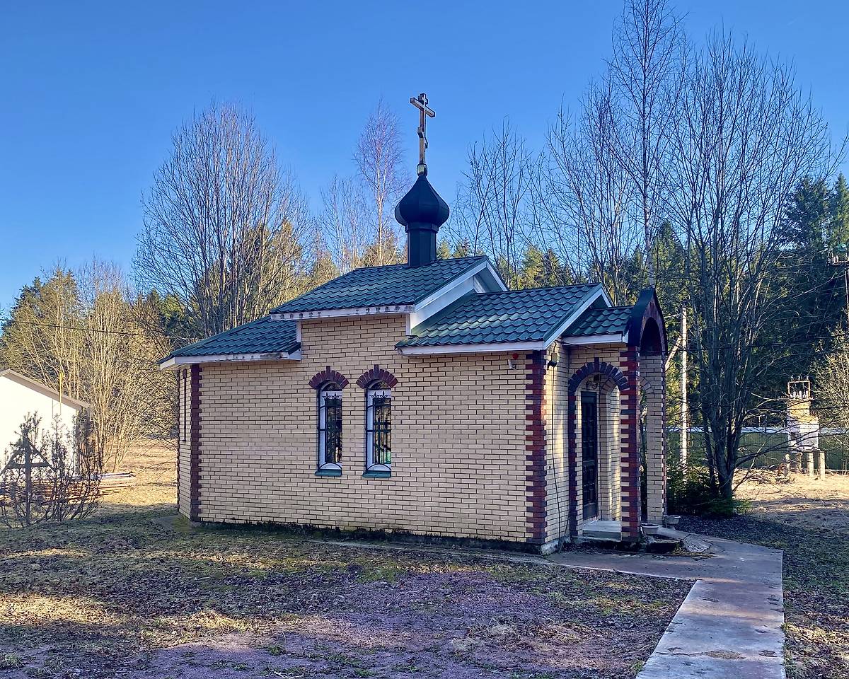 Вид с СЗ, фасады. Мариинский Вохоновский женский монастырь. Церковь Силуана Афонского, Вохоново (Гатчинский район, Ленинградская область)