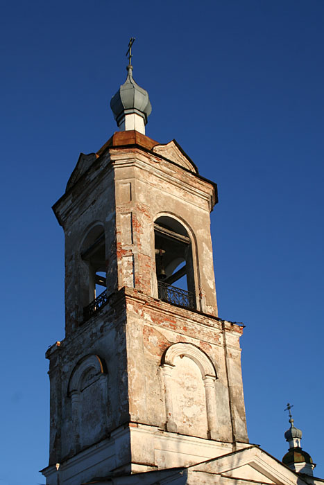 Церковь Вознесения Господня, Речки (Солецкий район, Новгородская область). архитектурные детали, Колокольня