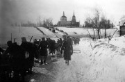 Церковь Благовещения Пресвятой Богородицы, Северный фасад. Фото 1941 г. с аукциона e-bay.de<br>, Порожки, Волотовский район, Новгородская область