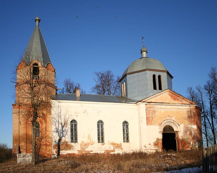 Церковь Тихвинской иконы Божией Матери, Учно (Волотовский район, Новгородская область). фасады, Южный фасад