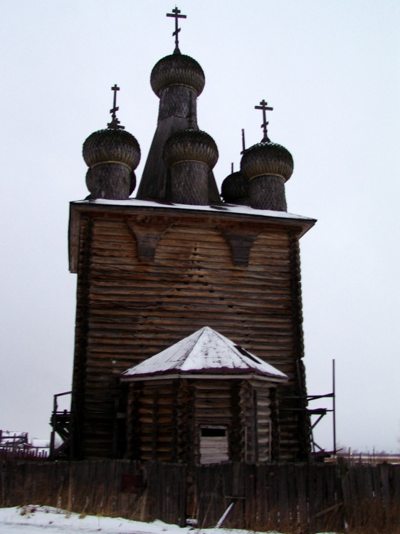 Церковь Покрова Пресвятой Богородицы (Сретения Господня), Рикасово (Заостровье) (Приморский район, Архангельская область). фасады