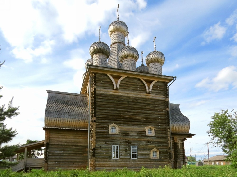 Рикасово (Заостровье). Церковь Покрова Пресвятой Богородицы (Сретения Господня). фасады