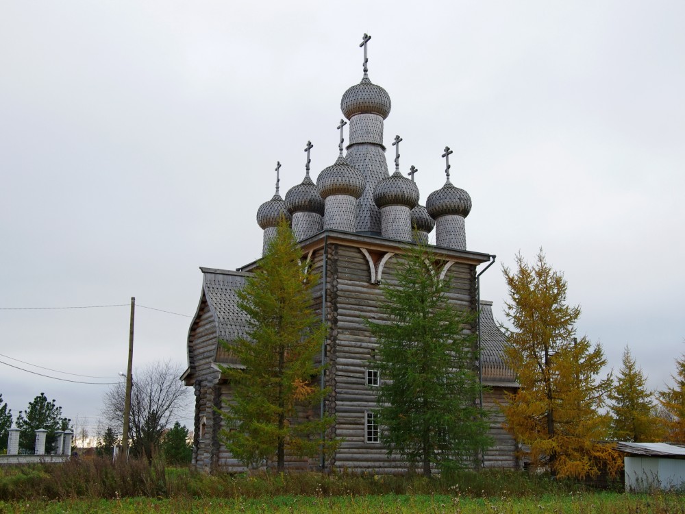 Рикасово (Заостровье). Церковь Покрова Пресвятой Богородицы (Сретения Господня). фасады, вид с северо-востока