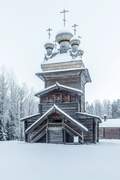Малые Карелы. Музей деревянного зодчества. Церковь Вознесения Господня из села Кушерека