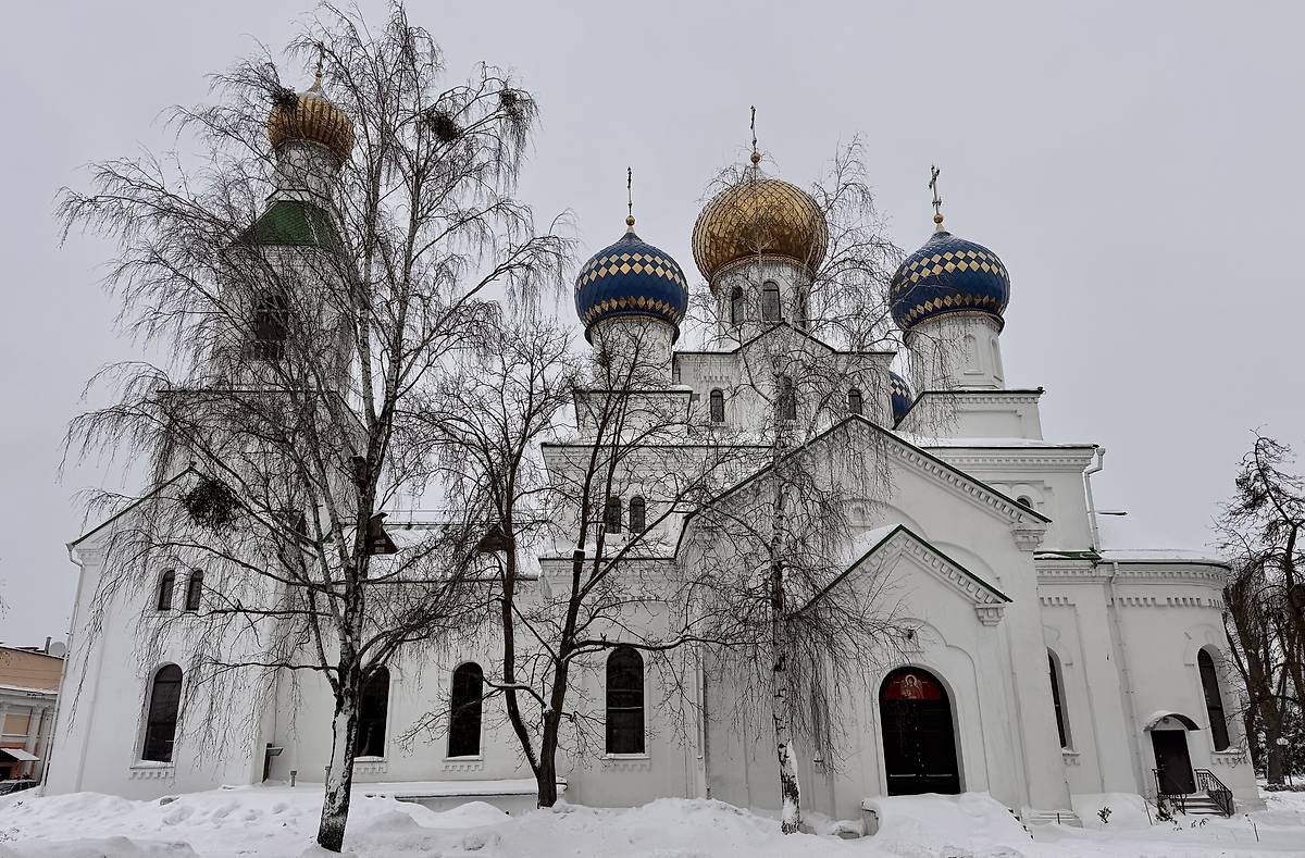 Вид с юга, фасады. Кафедральный собор Николая Чудотворца, Бобруйск (Бобруйский район, Беларусь, Могилёвская область)