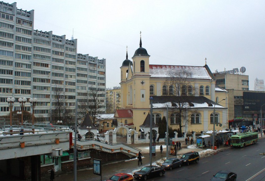 Собор Петра и Павла, Минск (Минск, город, Беларусь, Минская область). общий вид в ландшафте