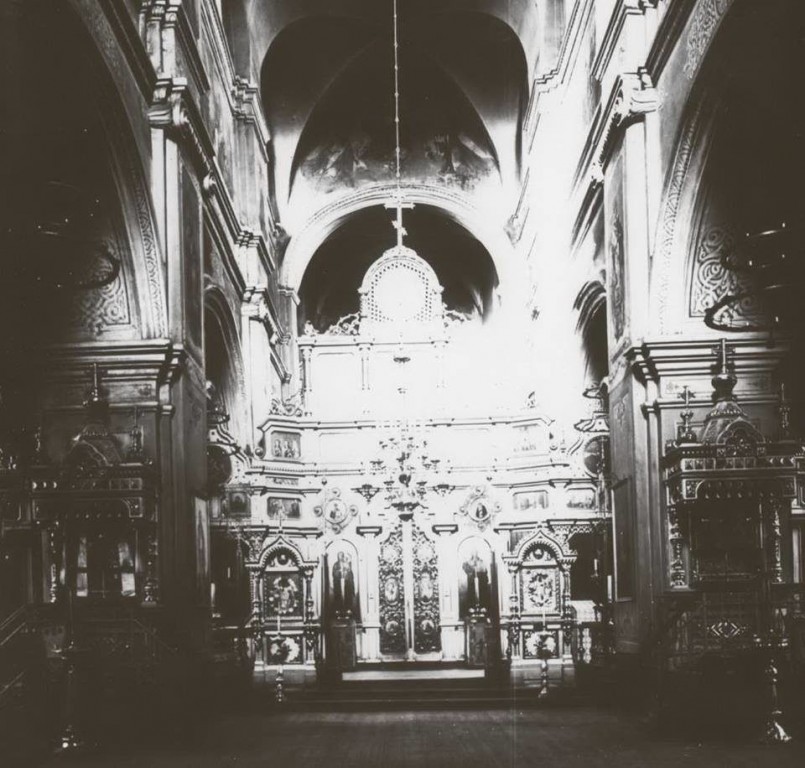 Собор Петра и Павла, Минск (Минск, город, Беларусь, Минская область). архивная фотография, Интерьер храма. Частная коллекция. Фото 1900-х годов