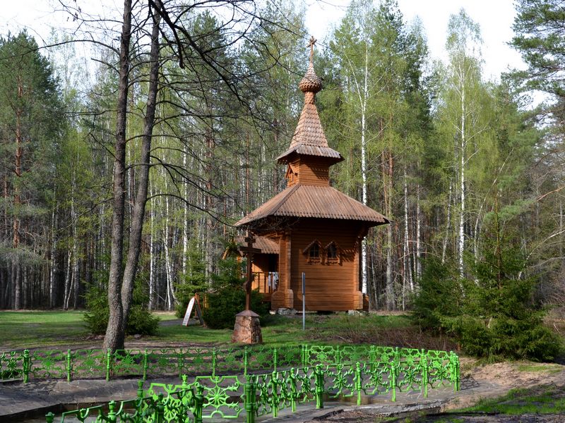 Часовня Казанской иконы Божией Матери, Старое (Хотынецкий район, Орловская область). общий вид в ландшафте