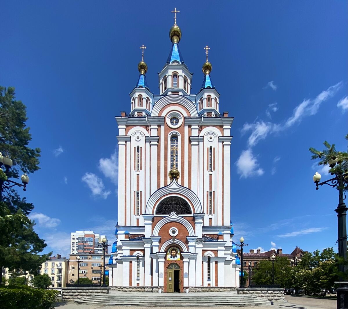 Собор Успения Пресвятой Богородицы (новый), Хабаровск (Хабаровск, город, Хабаровский край). фасады, Вид с юго-запада