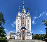 Собор Успения Пресвятой Богородицы (новый), Вид с юго-запада<br>, Хабаровск, Хабаровск, город, Хабаровский край