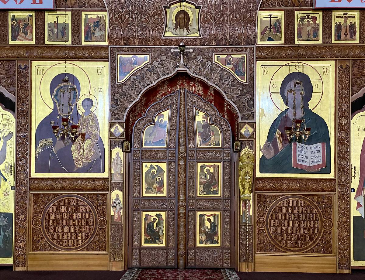Царские врата, интерьер и убранство. Кафедральный собор Воздвижения Креста Господня, Лесосибирск (Лесосибирск, город, Красноярский край)
