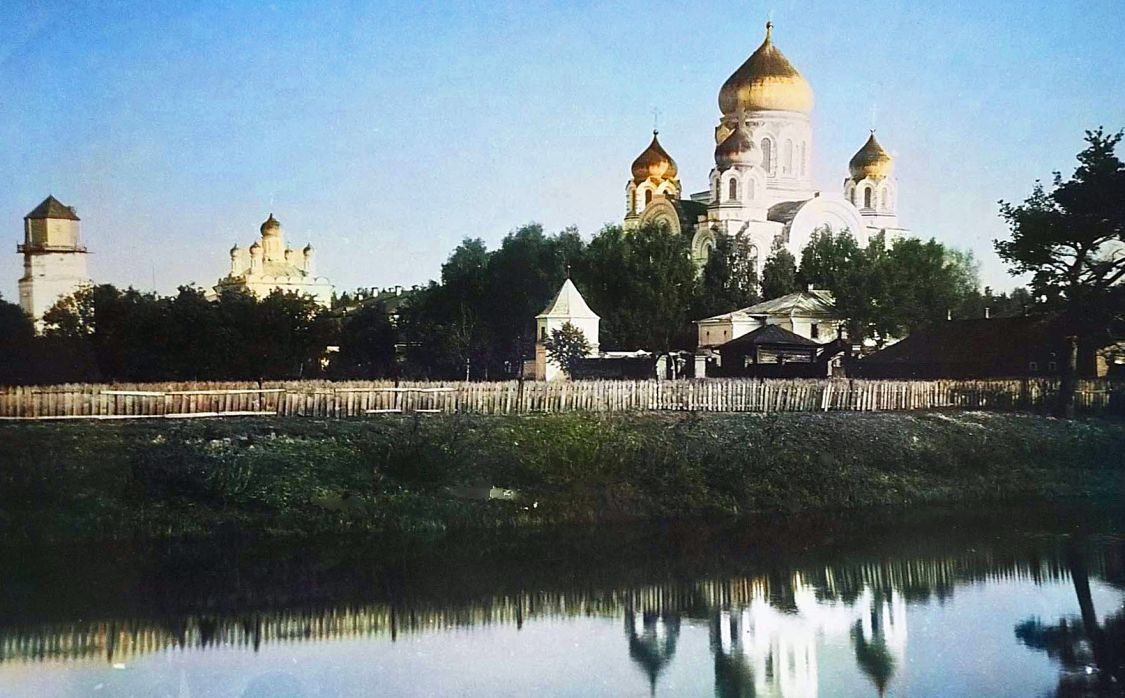 Выксунский Иверский монастырь, Выкса (Выкса, ГО, Нижегородская область). архивная фотография, Фотоснимок с фотографии начала ХХ века с сайта: pnoto.myvyksa com