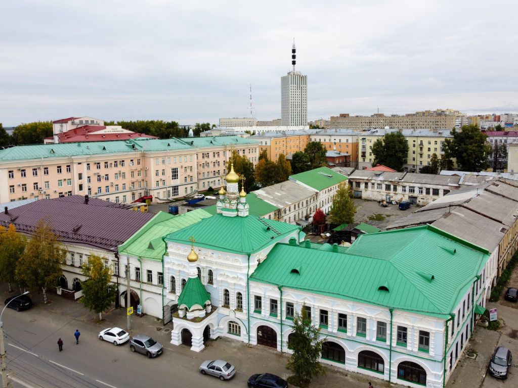 Архангельск. Церковь Зосимы, Савватия и Германа Соловецких. общий вид в ландшафте