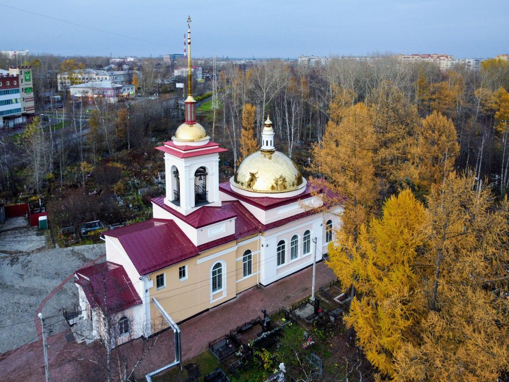 Церковь Всех Святых, Архангельск (Архангельск, город, Архангельская область). общий вид в ландшафте