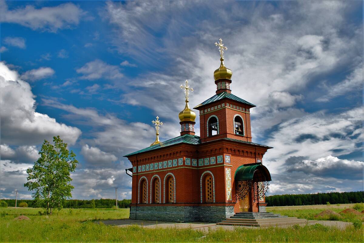 Церковь Николая Чудотворца, Путимка (Верхотурский район (ГО Верхотурский), Свердловская область). общий вид в ландшафте