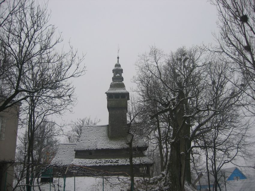 Колодное. Церковь Николая Чудотворца. общий вид в ландшафте